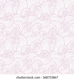 Abstract violet hand-drawn pattern, waves background. Seamless pattern can be used for wallpaper, pattern fills, web page background, surface textures.