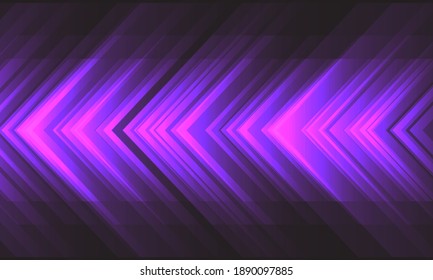 Abstract violet light arrow speed energy on dark grey design modern futuristic background technology vector illustration.