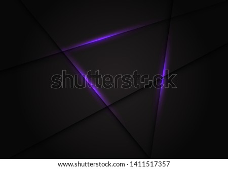 Abstract violet light line cross on dark grey design modern luxury futuristic background vector illustration.