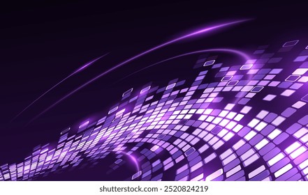 Formas Abstractas de luz violeta con efecto de movimiento