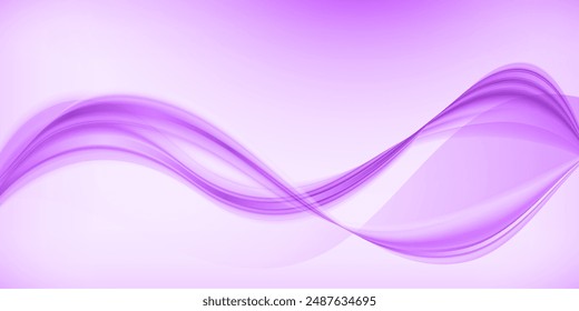 abstract violet line waves flow, curves vector background.