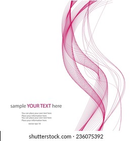 Abstract violet lines on wait background