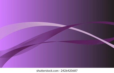 abstract violet lines wave curves on smooth gradient background