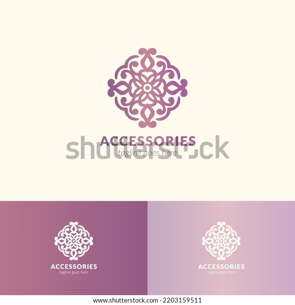 Abstract violet logo.\
Can be used for jewelry, beauty and fashion industry. Great for\
emblem, monogram, invitation, flyer, menu, brochure, background, or\
any desired idea.