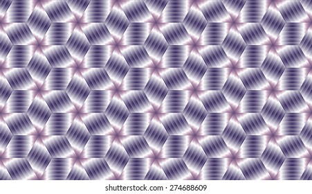 Abstract violet metallic decorative  cube endless pattern design vector
