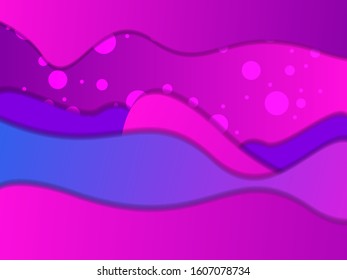 Abstract violet modern background with colorful waves and circles. EPS10 - Vector