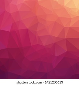 Abstract violet and orange polygon texture background