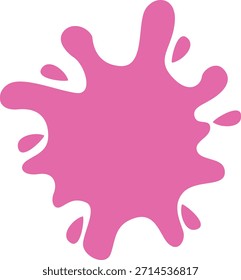 Abstract violet paint splash illustration isolated on white background, playful ink blot design suitable for kids art, creativity, and color themes.
