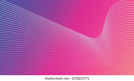 Abstract violet pink magenta graphic wavy lines colour gradient background