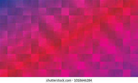 Abstract violet, pink and red square geometric background, vector