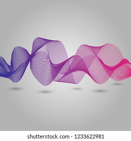 Abstract violet and pink wave background, stock vector