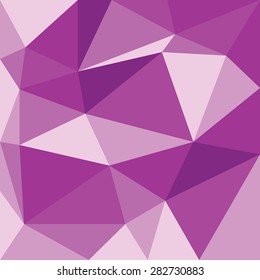 Abstract violet with polygonal pattern on the wall