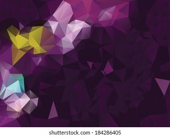 Abstract violet, purple background made of polygons.