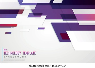 Abstract violet red tech template design of future background. Use for poster, artwork, template design, presentation, print, cover annual. illustration vector eps10