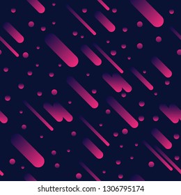 Abstract violet shooting star meteor on night blue seamless pattern background wallpaper vector eps10