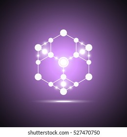 Abstract violet technology background.