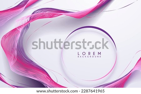 Abstract violet threads on white background