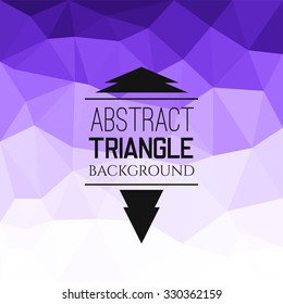 Abstract violet triangle pattern, geometrical vibrant multicolored vector background illustration