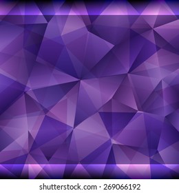 Abstract violet triangle vector background.