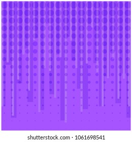Abstract violet vertical striped retro comic background with halftone shadow. Square purple wallpaper with stripes and half tone pattern for comics book, advertising design, poster, print