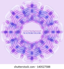 Abstract violet watercolor background. Vector illustration.