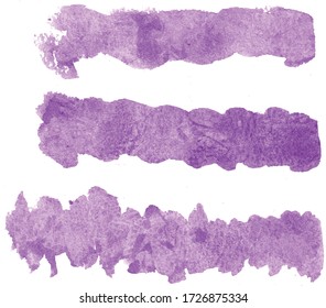 Abstract violet watercolor hand paint texture, isolated on white background, watercolor textured backdrop, watercolor drop, traced, vector, eps 10