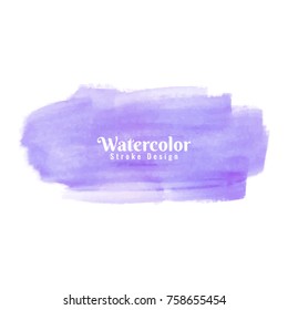 Abstract violet watercolor stroke background
