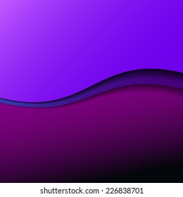 Abstract violet wave background with stripes. Vector