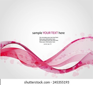 Abstract violet waves on gray background