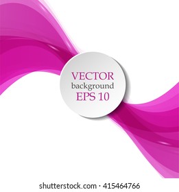 Abstract violet waves on white background