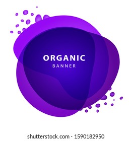 Abstract violet wavy blobs. Design template for logo, flyer or presentation. Modern style vector illustration