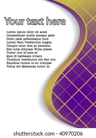 Abstract violet and yellow brochure