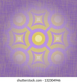 Abstract violet and yellow ornament background