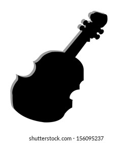 Abstract Violin Silhouette Shadow Effect On Stock Vector (royalty Free 