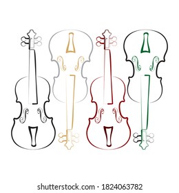 The Abstract Violin. The Violin Vector Illustration. The Violin Vector Art