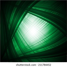 Abstract virtual with black green background