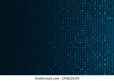 Abstract virtual digital stream. Flowing digital code and neon glowing wave. Storage cloud structure. Big data transfer concepts in internet. Graphic concept for your design.