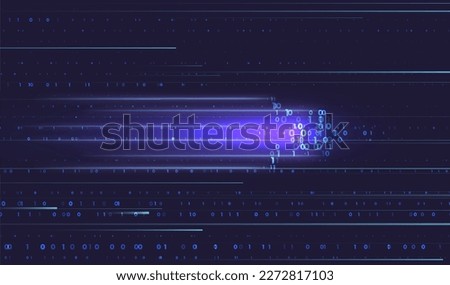 Abstract virtual digital stream. Flowing binary code. Storage cloud structure. Big data transfer concepts in internet. Graphic concept for your design.