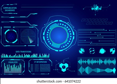 Abstract Virtual Futuristic Hud Technology Background
