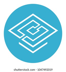 Abstract virtual money currency. Cryptocurrency