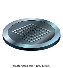 Abstract virtual money currency. Cryptocurrency