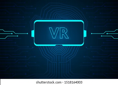 abstract  virtual reality technology future interface hud vector design for business.