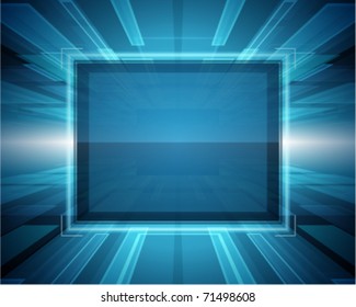 Abstract virtual space with screen vector background. Eps 10.