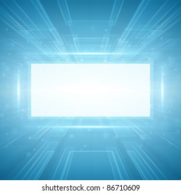 Abstract virtual space with screen vector background. Eps 10.