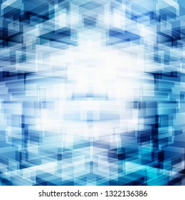 Abstract virtual technology 3D futuristic geometric overlapping on blue background with lighting. Digital big data perspective. Building X-ray transparency.Vector Illustration