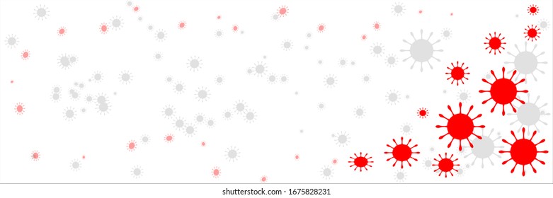 Abstract virus background. Novel coronavirus 2019-nCoV on white background. virus concept, abstract biology background. vector illustration