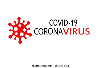 Abstract virus logo typography of MERS-Cov or middle East respiratory syndrome coronavirus and Novel coronavirus 2019-nCoV with text on textured background. Virus Pandemic Protection Concept logotype.