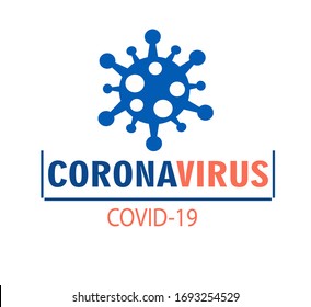 Abstract virus logo typography of MERS-Cov or middle East respiratory syndrome coronavirus and Novel coronavirus 2019-nCoV with text on textured background. Virus Pandemic Protection Concept logotype.