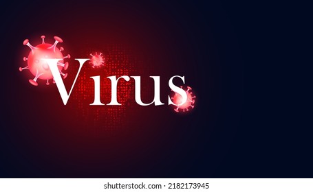 Abstract virus outbreak concept nationwide and around the world on red the background