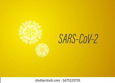 Abstraktes Virusstamm Modell des MERS-Cov-19 oder des mittleren Ost-Atemsyndroms Coronavirus und Novel Coronavirus 2019-nCoV mit Text auf Farbhintergrund. Konzept für den Schutz vor Viruspandemien